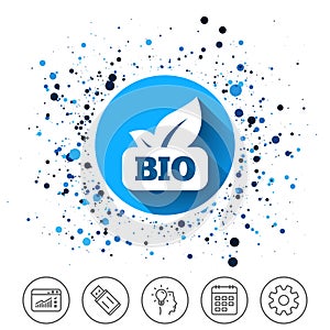 Bio product sign icon. Leaf symbol.