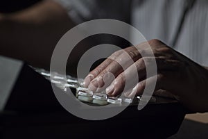 Button on the control panel television equipment