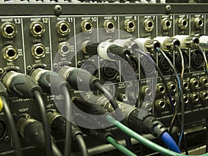 Button on the control panel television equipment