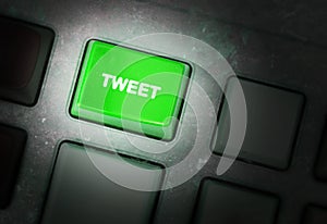 Button on a dirty old panel