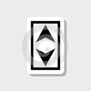 Button of elevator sticker icon isolated on gray background