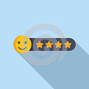 Button emoji degree icon flat vector. Elevate face star