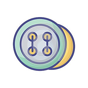 Button fill inside vector icon which can easily modify or edit