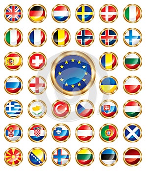 Button flags set European