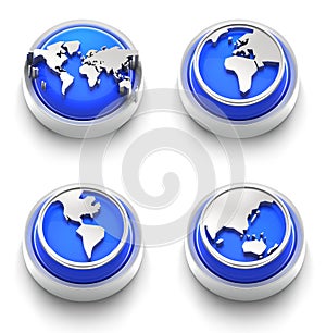 Button Icon: Blue World