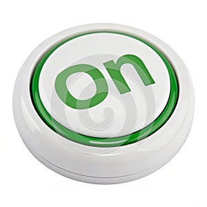 On button icon isolated on white background