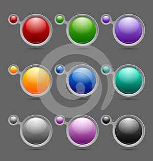 Button or icon template bubbles