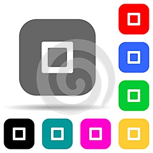 button multi color style icon. Simple thin line, outline vector of web icons for ui and ux, website or mobile application