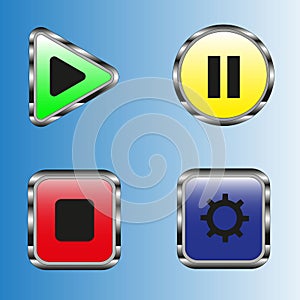 Button multicolored control menu