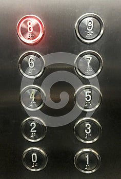 Button panel of an elevator