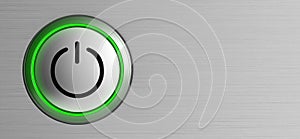 Button power start symbol technology push