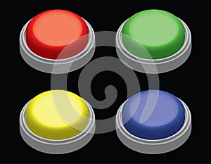 Button set, red, green