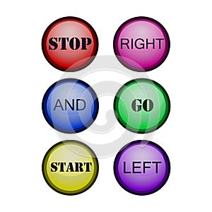 Button set. Vector collection of buttons