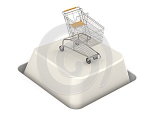 Button with Shopping Cart