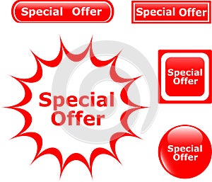 Button Special Offer glossy icons