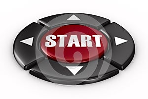 Button start on white background