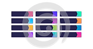 Button template vector set with shadow