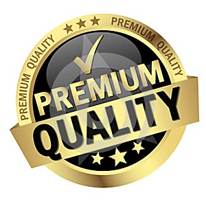 button with text Premium Quality