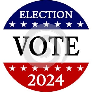 Button USA election 2024 vector background