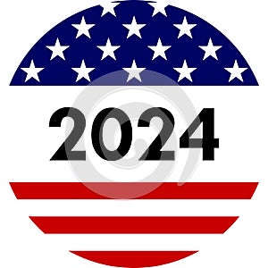 Button USA election 2024 vector background