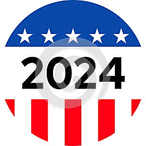 Button USA election 2024 vector background