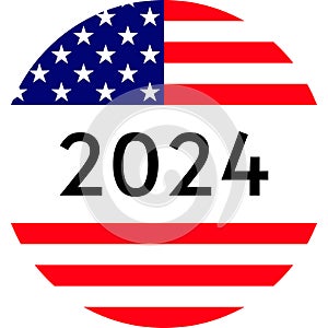 Button USA election 2024 vector background