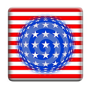 Button USA flag fantasy