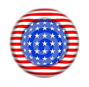 Button USA flag fantasy