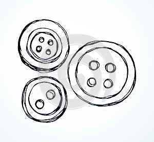 Button. Vector drawing