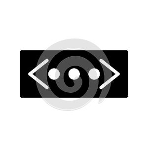 Button glyph flat vector icon