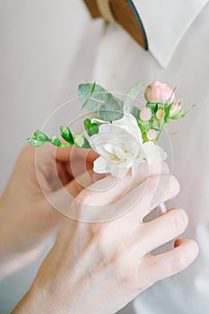 Buttonhole to the groom