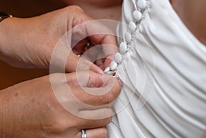 Buttoning Wedding Dress