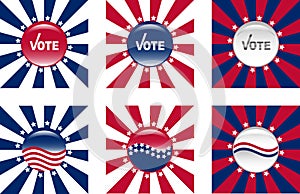 Buttons for American elections