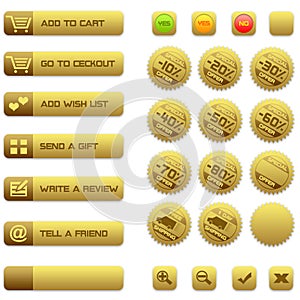 Buttons and badges for e-commerce