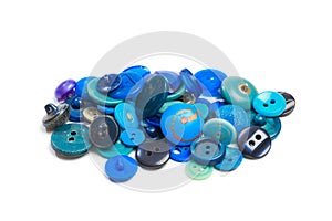 Buttons for clothes on white background using for concept of Button Day.  Image