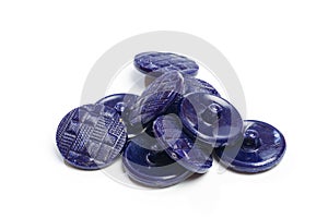 Buttons for clothes on white background using for concept of Button Day. - Image