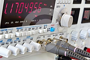 Buttons and connectors of function generator