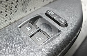 Buttons controlling windows in car