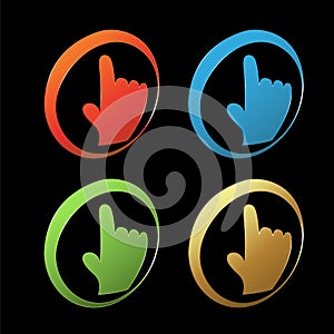 Buttons - cursors of hand