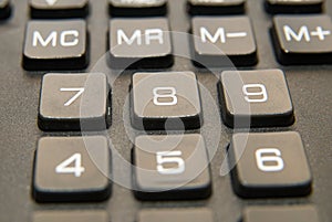 The buttons of the device for computing close-up