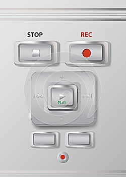 Buttons on a digital voice recorder