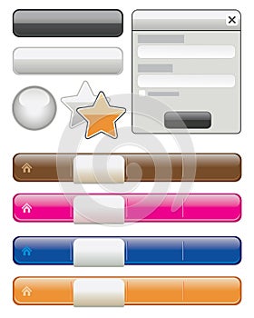 Buttons elements set