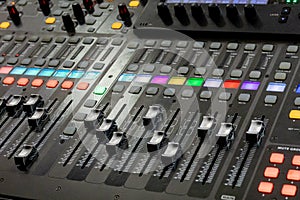 Buttons equipment for sound mixer control, equipment for sound mixer control, electornic device