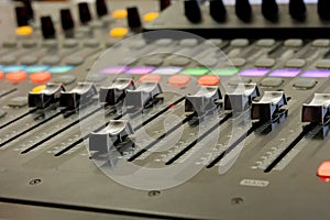 Buttons equipment for sound mixer control, equipment for sound mixer control, electornic device