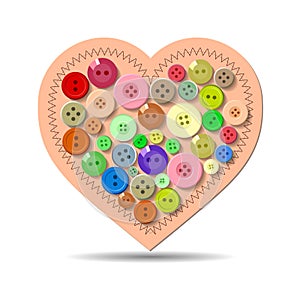 Buttons. Heart. Valentine
