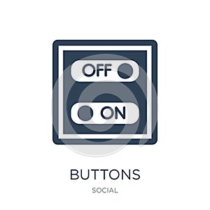 buttons icon in trendy design style. buttons icon isolated on white background. buttons vector icon simple and modern flat symbol