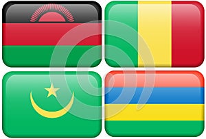 Buttons: Malawi, Mali, Mauritania, Mauritius