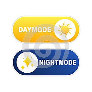 Buttons for switching day and night interface modes.