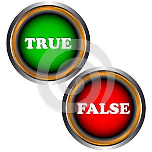 Buttons true and false