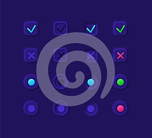 Buttons UI elements kit